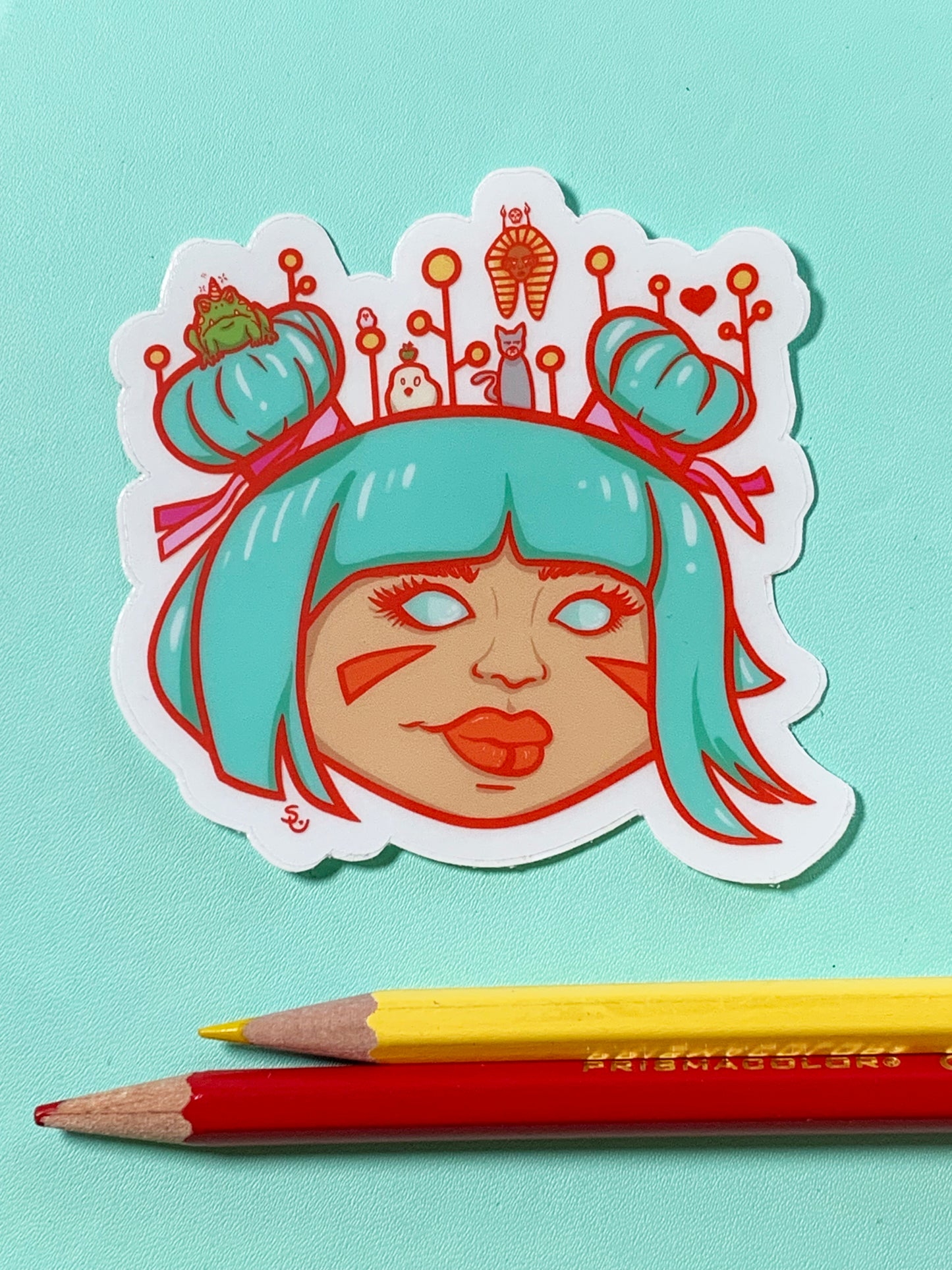 Yoshiko and Friends Clear Vinyl Sticker