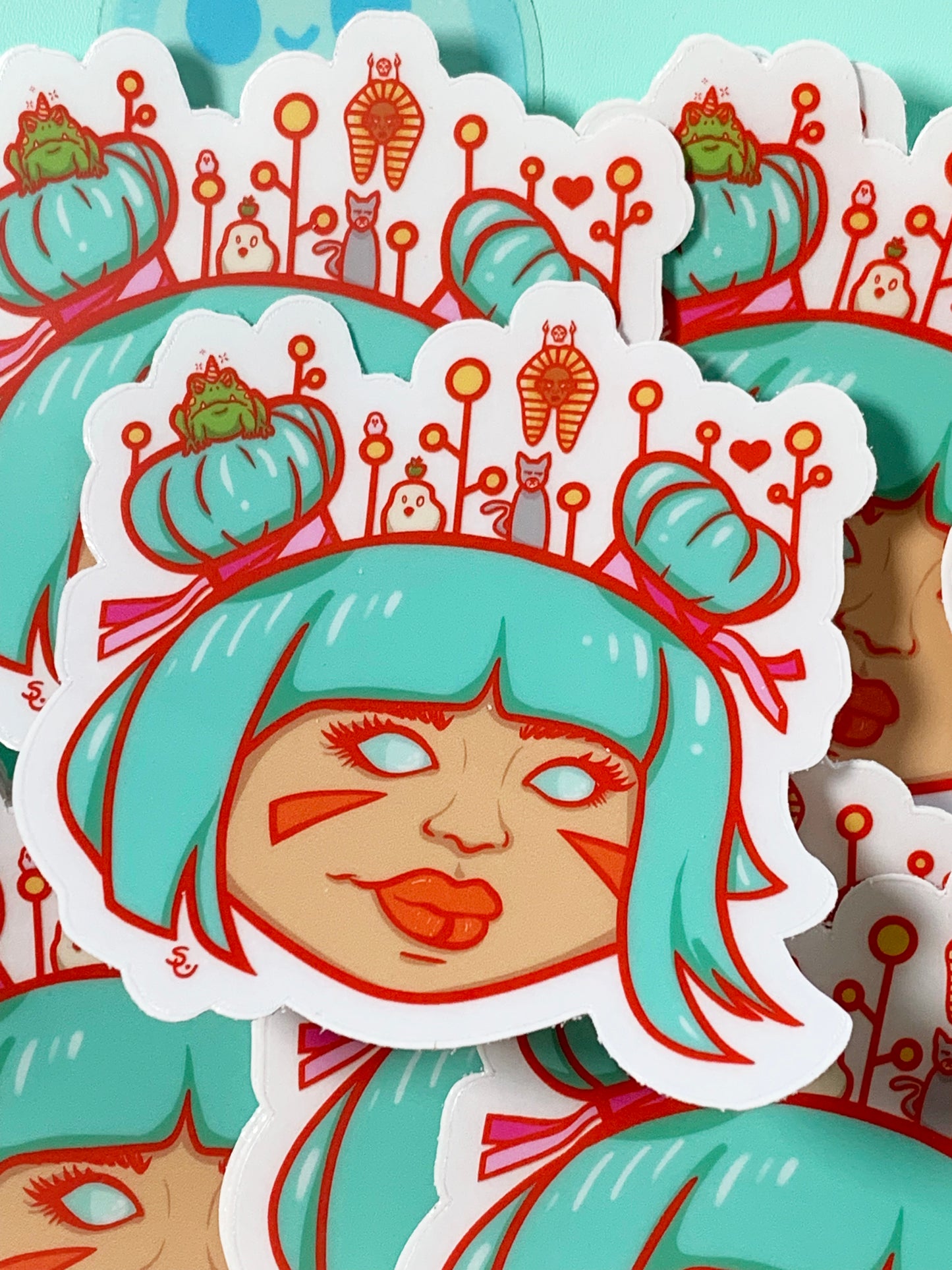 Yoshiko and Friends Clear Vinyl Sticker