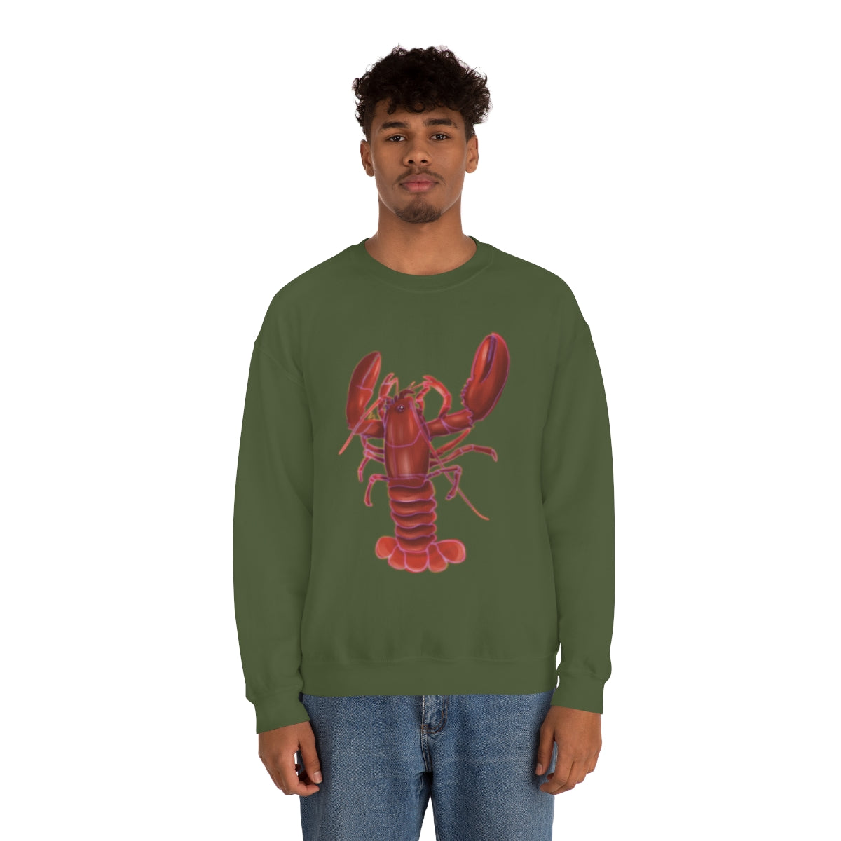 Lobster Crewneck Sweatshirt - Unisex Premium Sweater - Maine Lobster Art - Nautical Shirt