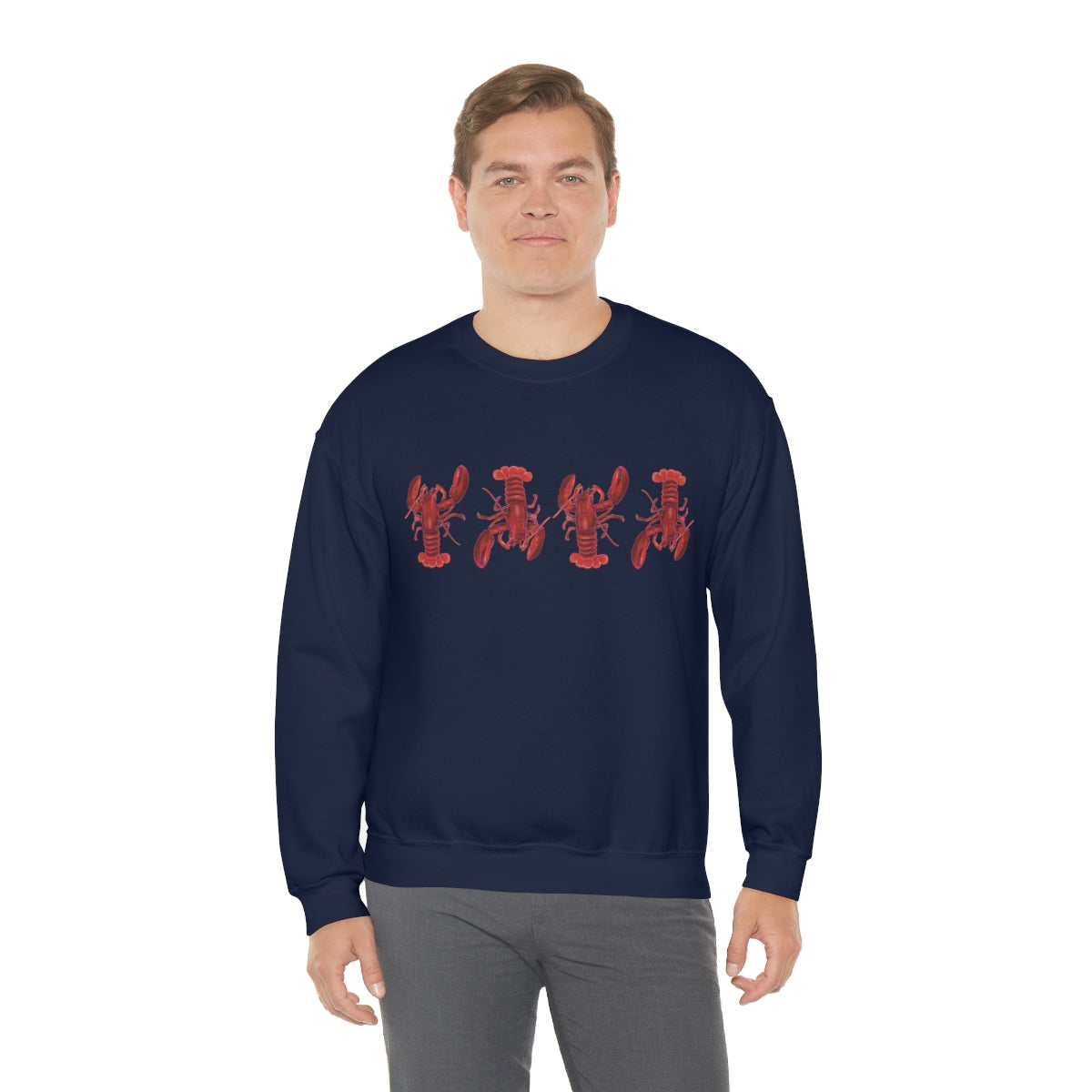 Lobsters Crewneck Sweatshirt - Unisex Premium Sweater - Maine Lobster Art - Nautical Shirt