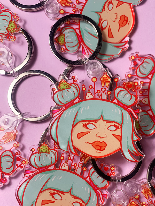 Yoshiko & Friends Kawaii Acrylic Keychain