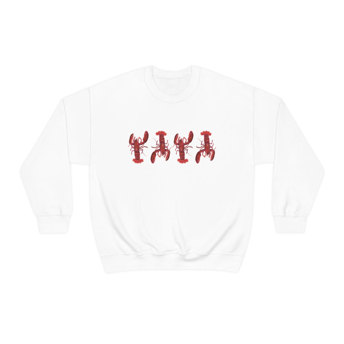 Lobsters Crewneck Sweatshirt - Unisex Premium Sweater - Maine Lobster Art - Nautical Shirt