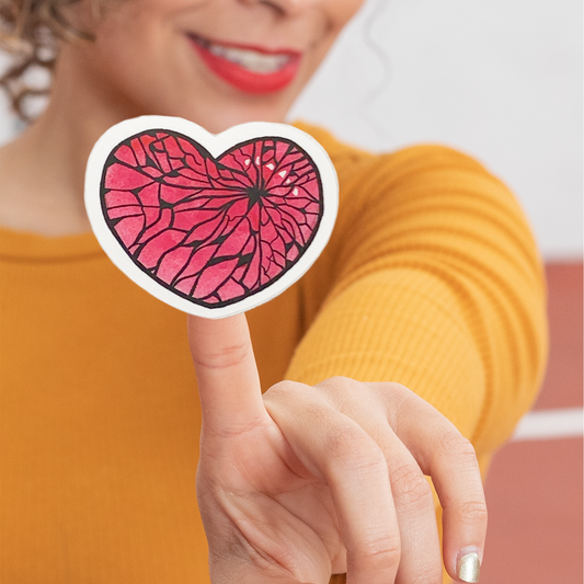 Shattered Heart Vinyl Sticker