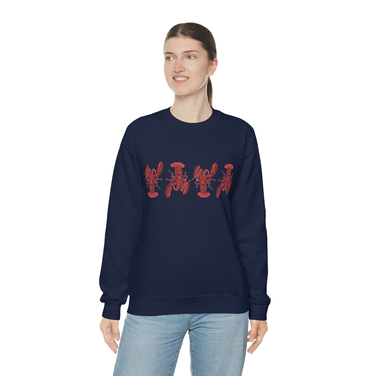 Lobsters Crewneck Sweatshirt - Unisex Premium Sweater - Maine Lobster Art - Nautical Shirt