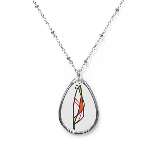 Minimalist Feather Pendant on chain Necklace