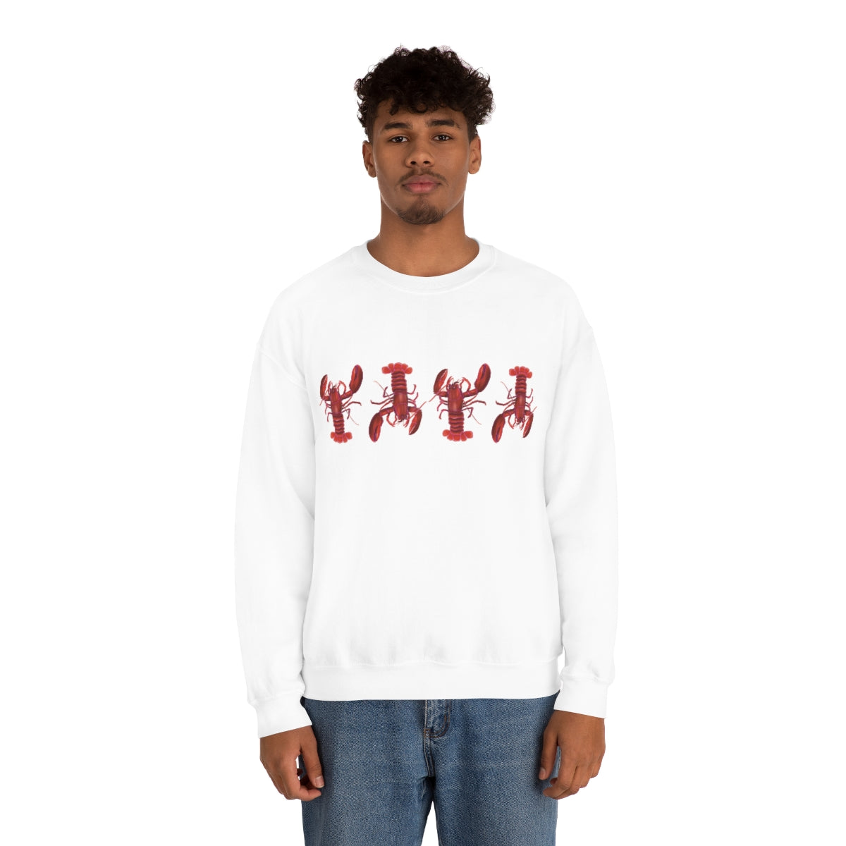 Lobsters Crewneck Sweatshirt - Unisex Premium Sweater - Maine Lobster Art - Nautical Shirt