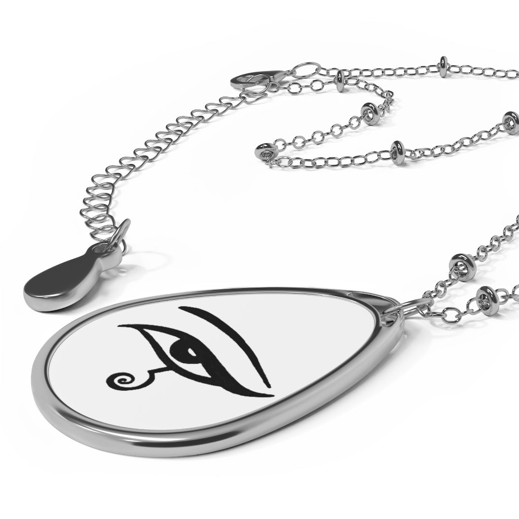 Eye of Horus - Black on White Pendant Necklace with chain