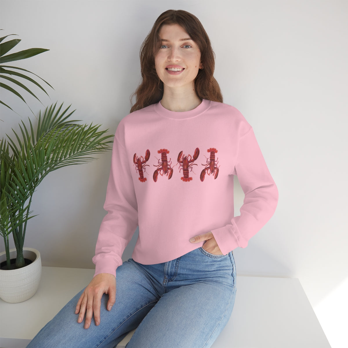 Lobsters Crewneck Sweatshirt - Unisex Premium Sweater - Maine Lobster Art - Nautical Shirt